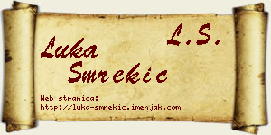 Luka Smrekić vizit kartica